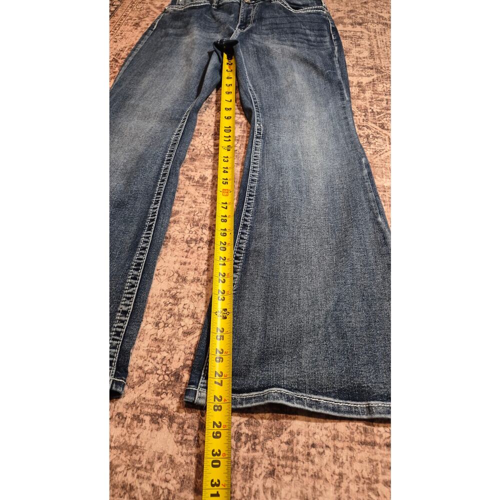 SKY Premium Collection Jeans 13/14 Y2K Rhinestone Embroidered Flare McBling - Picture 13 of 15
